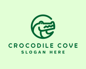 Gator Crocodile Head logo design