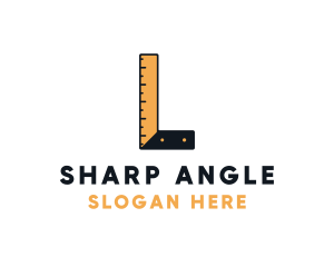 Angle - Carpenter Ruler Tool Letter L logo design