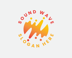 Digital Sound Audio Wave logo design