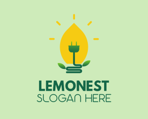 Leaf Light Bulb Logo