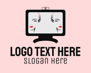 Model - Online Makeup Vlog logo design