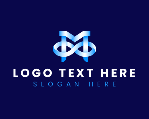 Social Media - Creative Modern Infinity Letter M logo design