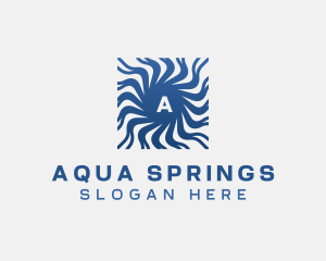 Aqua Ripple Wave logo design