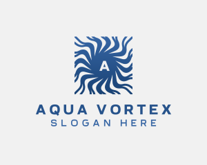 Aqua Ripple Wave logo design