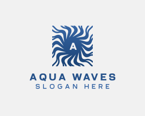 Aqua Ripple Wave logo design