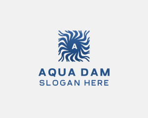 Aqua Ripple Wave logo design