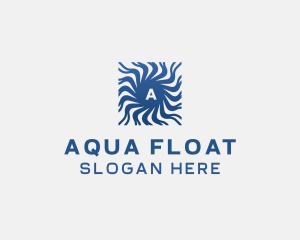 Aqua Ripple Wave logo design