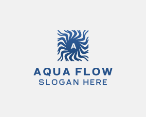 Aqua Ripple Wave logo design