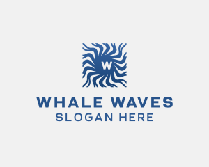 Aqua Ripple Wave logo design