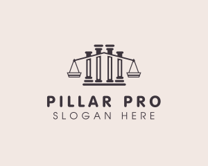 Column Law Scale logo design