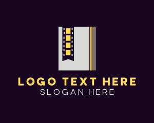 Entertainment - Film Strip Bookmark logo design