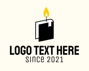 Light - Religious Candle Notebook logo design