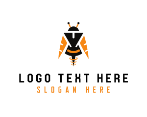 Insect - Wasp Push Pin logo design
