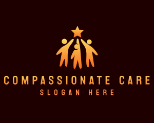Caring - People Unity Foundation logo design