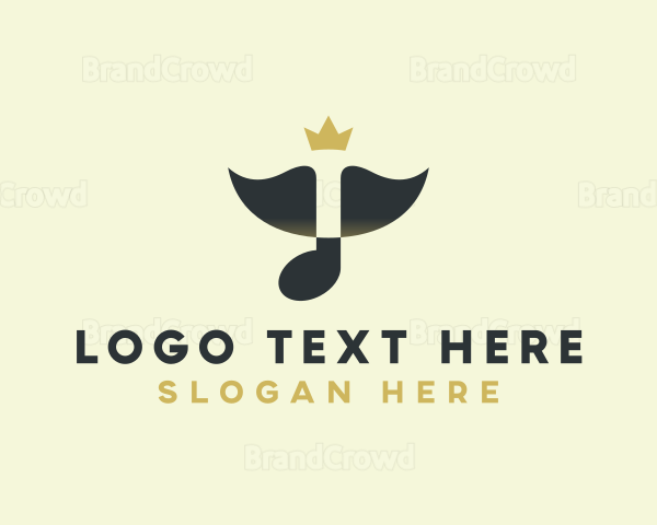 Music Note Crown Logo