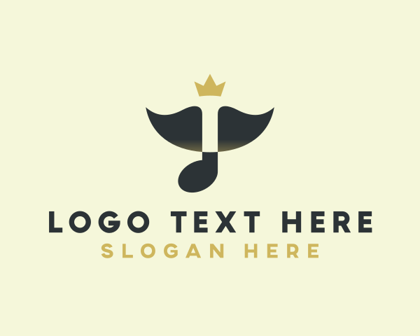 Cape - Music Note Crown logo design