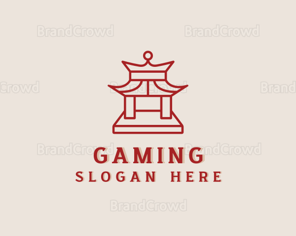 Chinese Pagoda Temple Logo