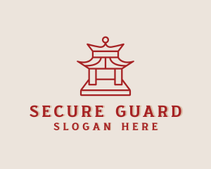 Shrine - Chinese Pagoda Temple logo design