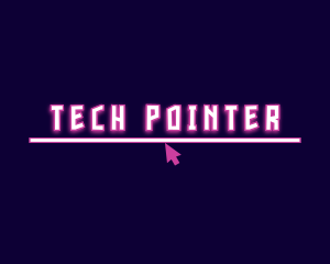 Neon Cursor Computer logo design