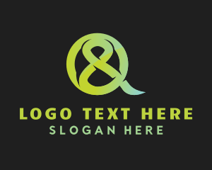 Lettering - Gradient Ampersand Firm logo design