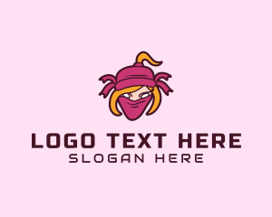 Superhero - Esports Ninja Girl logo design