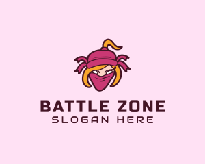 Fighting - Esports Ninja Girl logo design