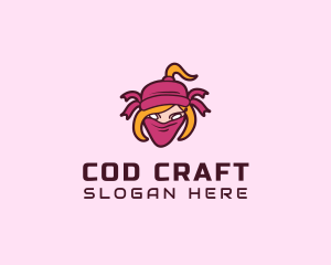 Cod - Esports Ninja Girl logo design