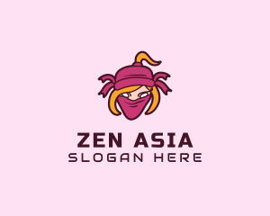 Asia - Esports Ninja Girl logo design