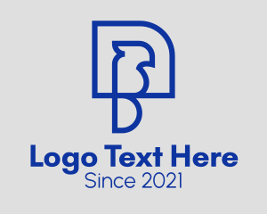 Pet Store - Perched Geometric Bird logo design