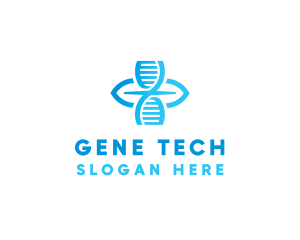 Gene - Blue DNA Genetics logo design