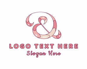 Lip Gloss - Fashion Ampersand Lettering logo design