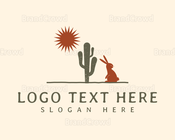 Desert Rabbit Sunset Logo