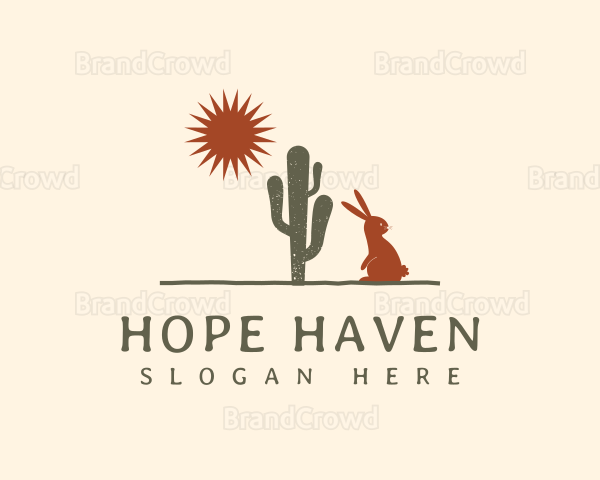 Desert Rabbit Sunset Logo