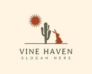 Desert Rabbit Sunset logo design