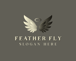 Religious Angel Wings logo design