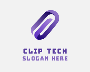 Clip - 3D Paper Clip Business logo design