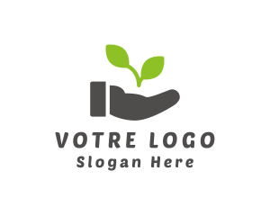 Branch - Hand Eco Plant Grow logo design