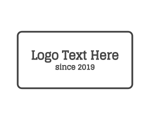 Rectangle - Vintage Letter Plate logo design