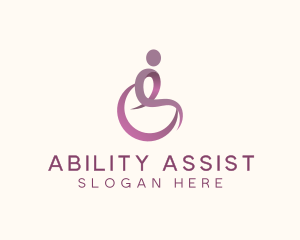 Handicap - Wheelchair Disability Therapy logo design