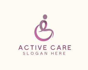 Physiotherapy - Wheelchair Disability Therapy logo design