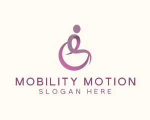 Wheelchair Disability Therapy logo design