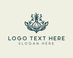 Vintage - Organic Farm Onion logo design