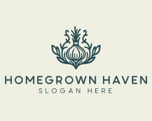 Organic Farm Onion logo design