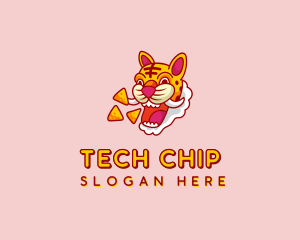 Tiger Snack Chips logo design