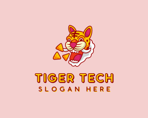 Tiger Snack Chips logo design