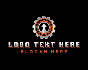 Maintenance - Cogwheel Arrow Machine logo design