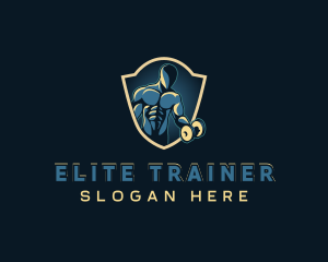 Dumbbell Training Gym logo design