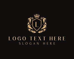 Sophisticated - Shield Crown Ornament logo design