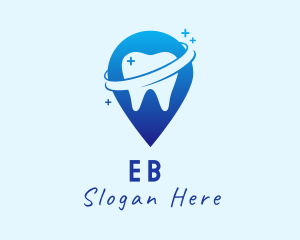 Dental Tooth Location Pin Logo