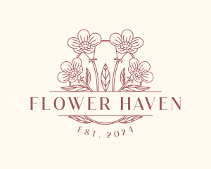 Flower Blossom Garden logo design